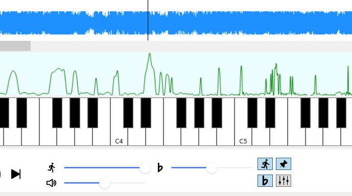 TxSheet Pro application showcasing spectrum analysis appearance with sample music sheet